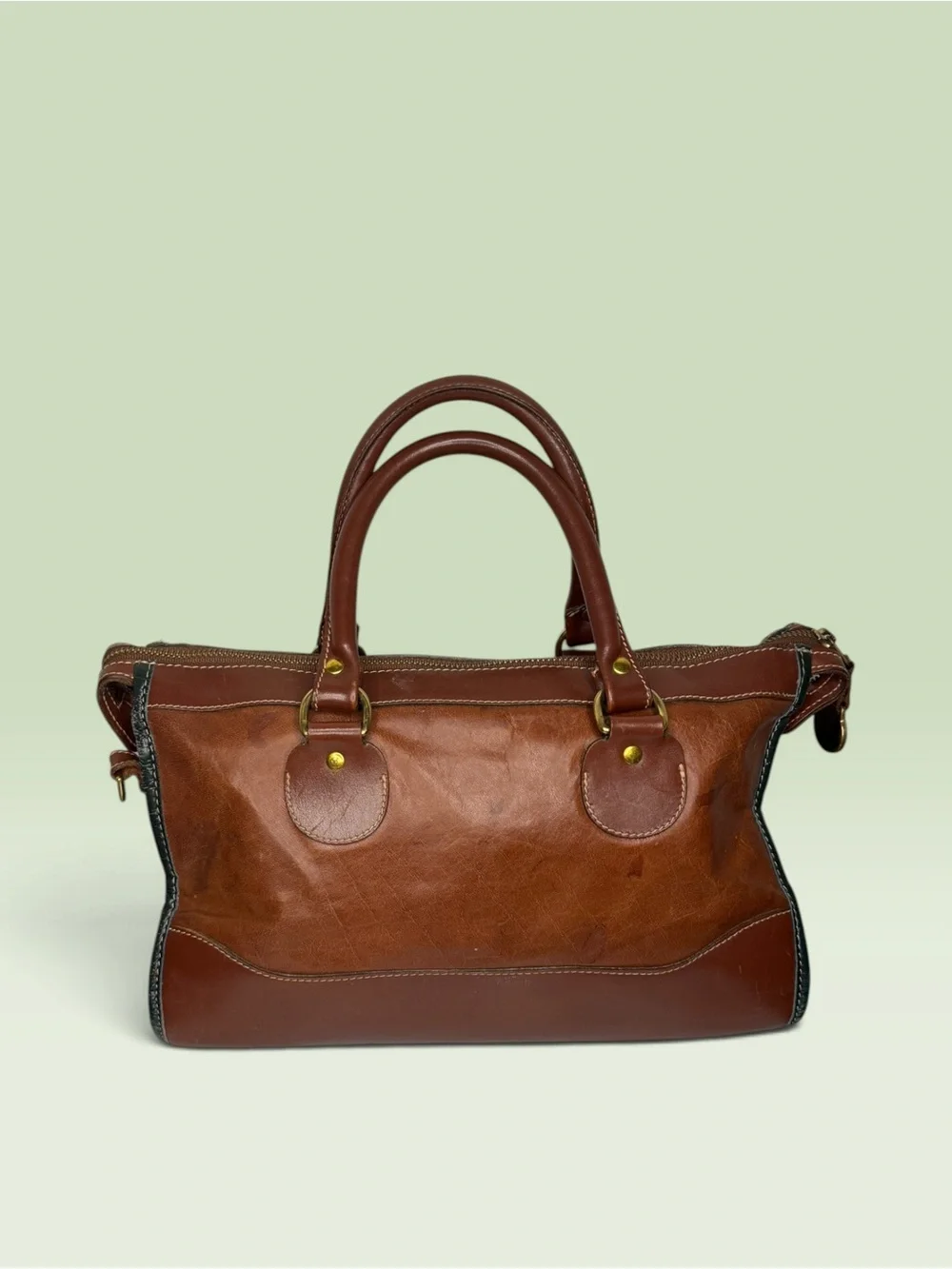 Brahmin 90s Vintage Tuscan Satchel Crossbody